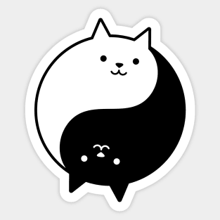 Yin Yang Cats Sticker